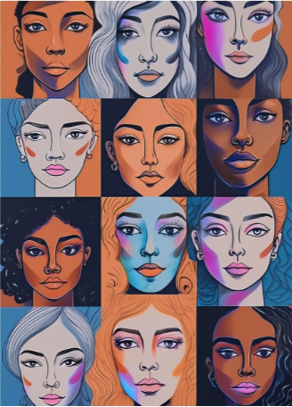 illustration de mujeres diversas